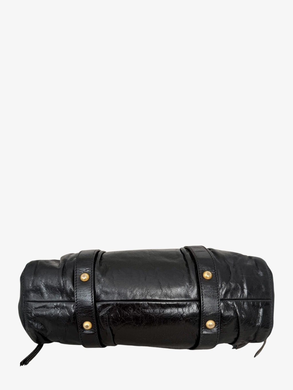 Miu Miu Vitello Lux Gathered Tote