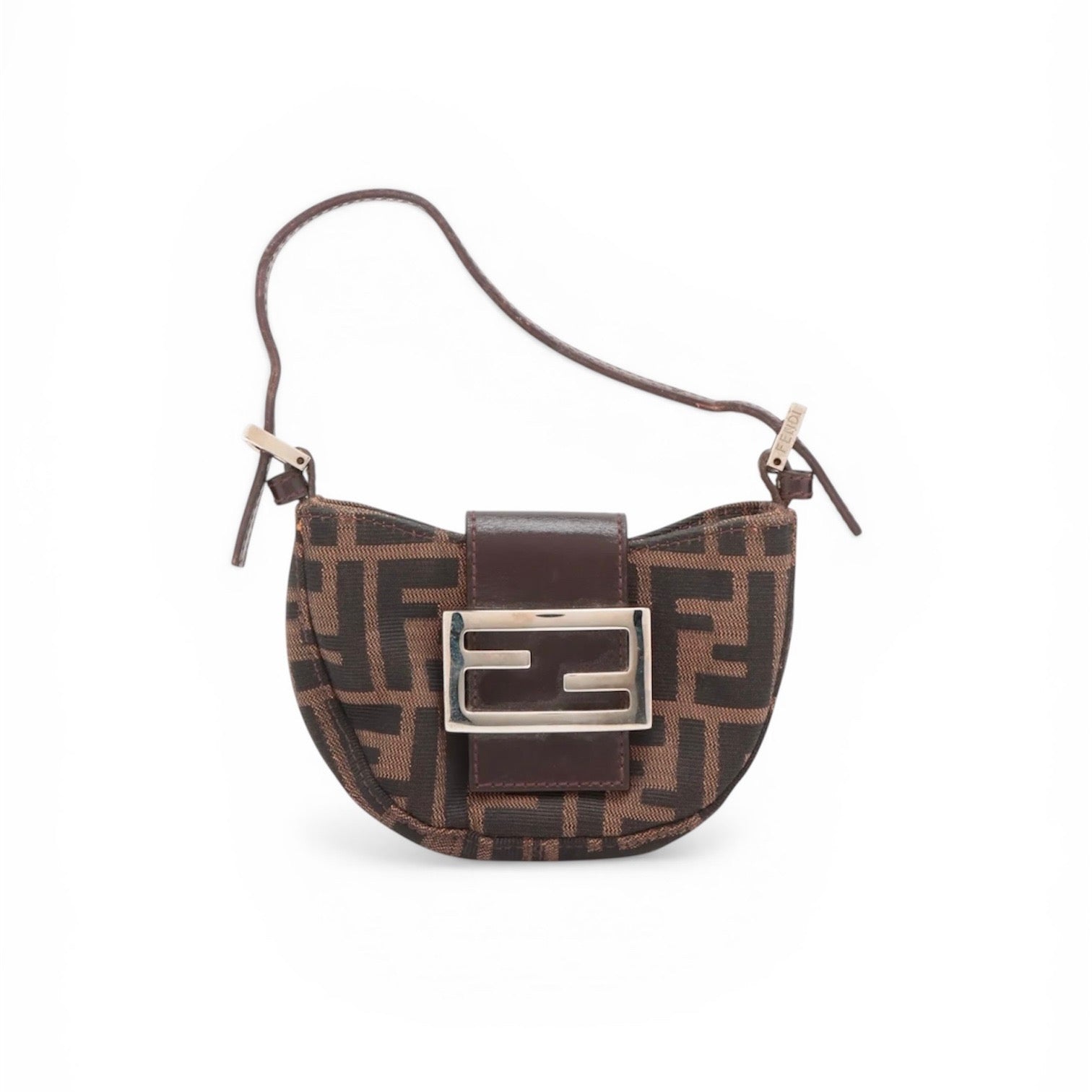 Fendi Zucca Mini Half Moon Baguette