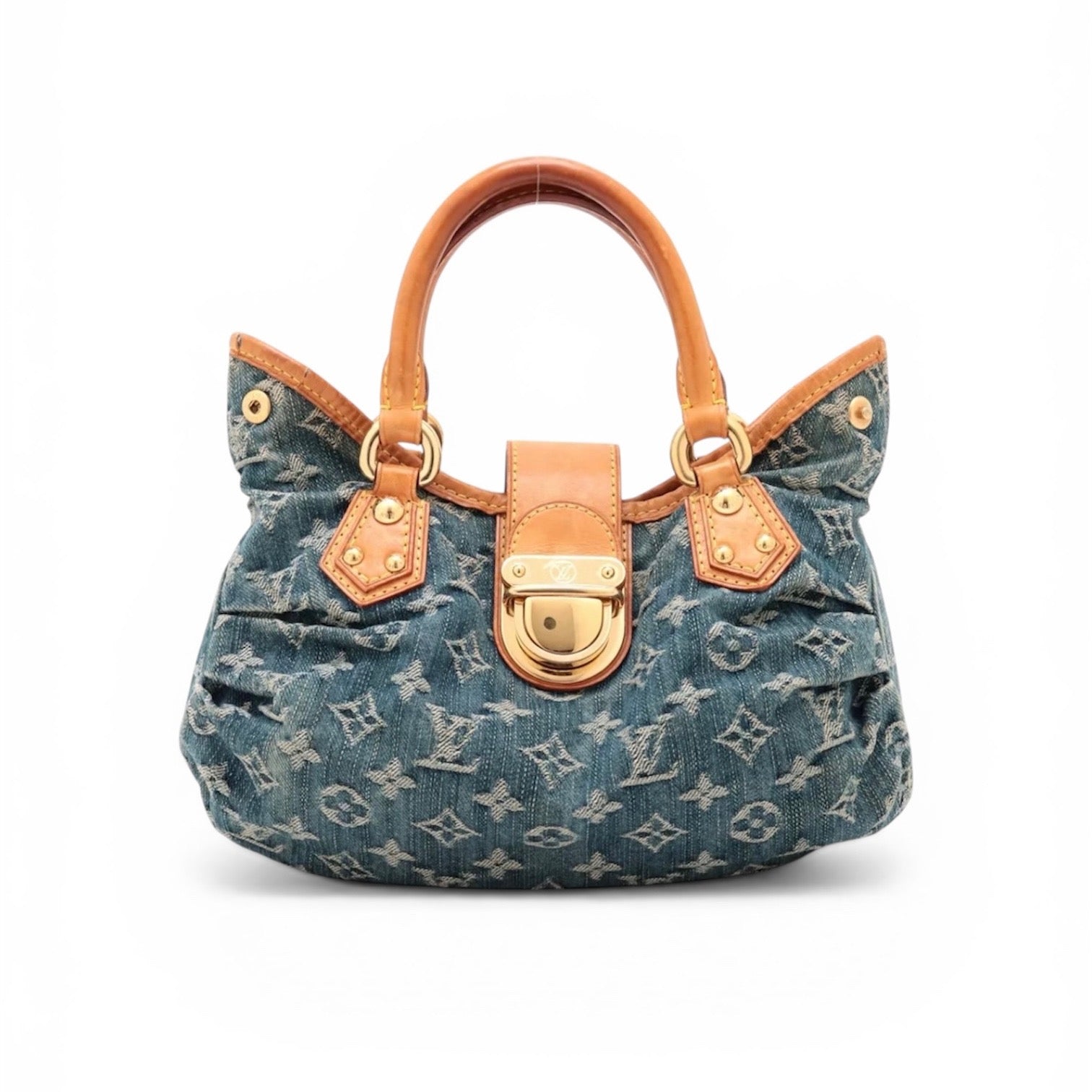 Louis Vuitton Monogram Denim Pleaty Handbag