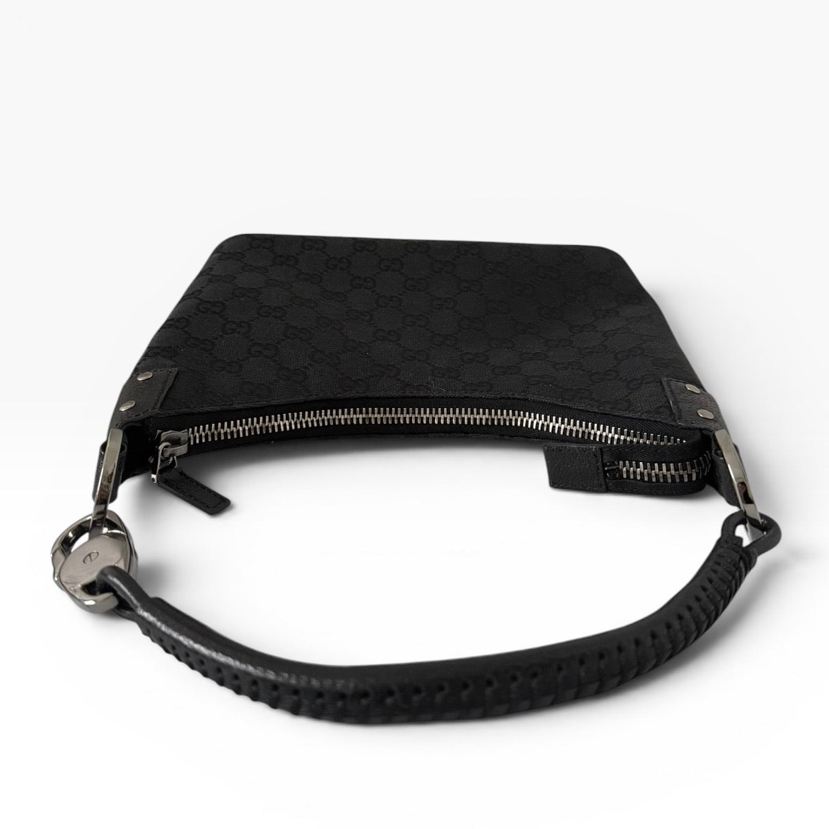 Gucci GG Canvas Hobo Black Shoulder Bag