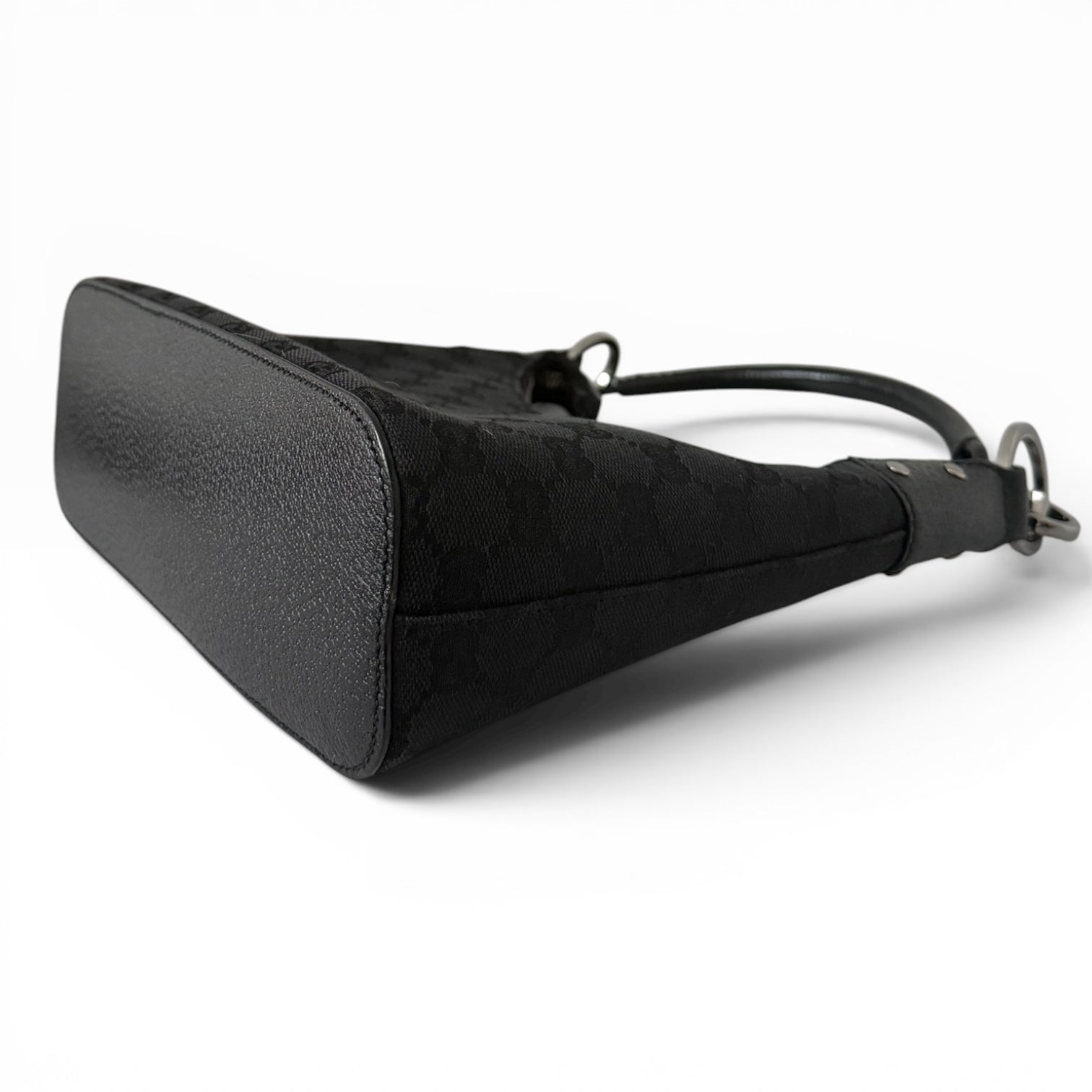 Gucci GG Canvas Hobo Black Shoulder Bag