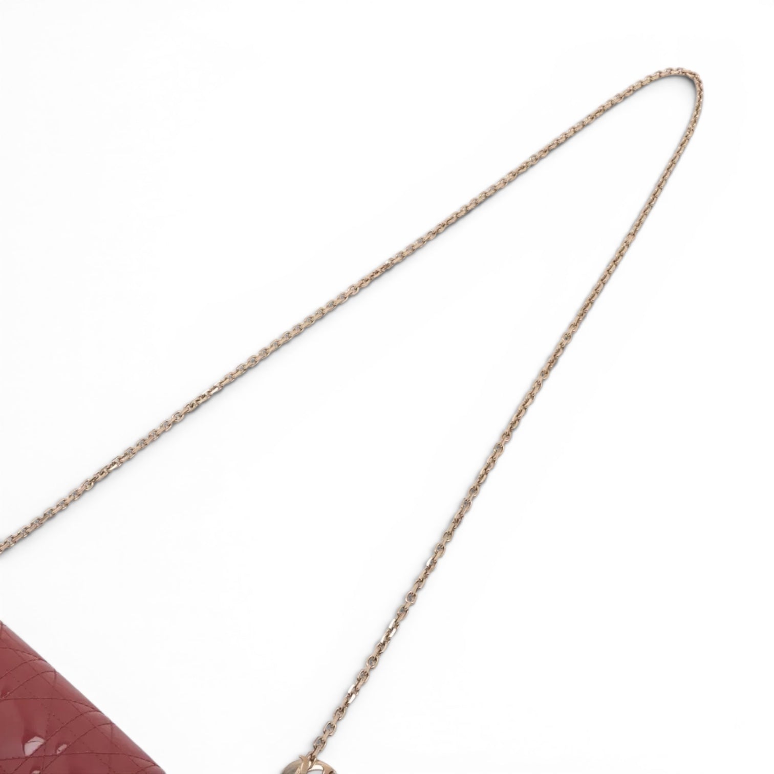 Christian Dior Patent Cannage Pouch with Chain