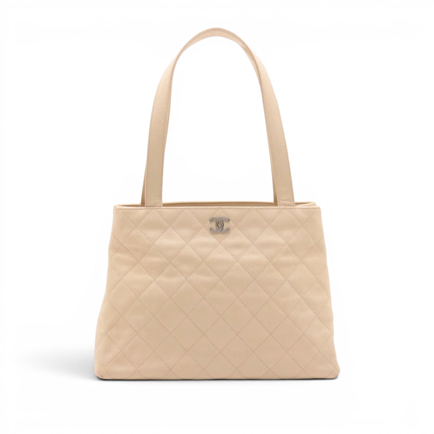 Chanel Matelasse Quilted Beige Tote Bag