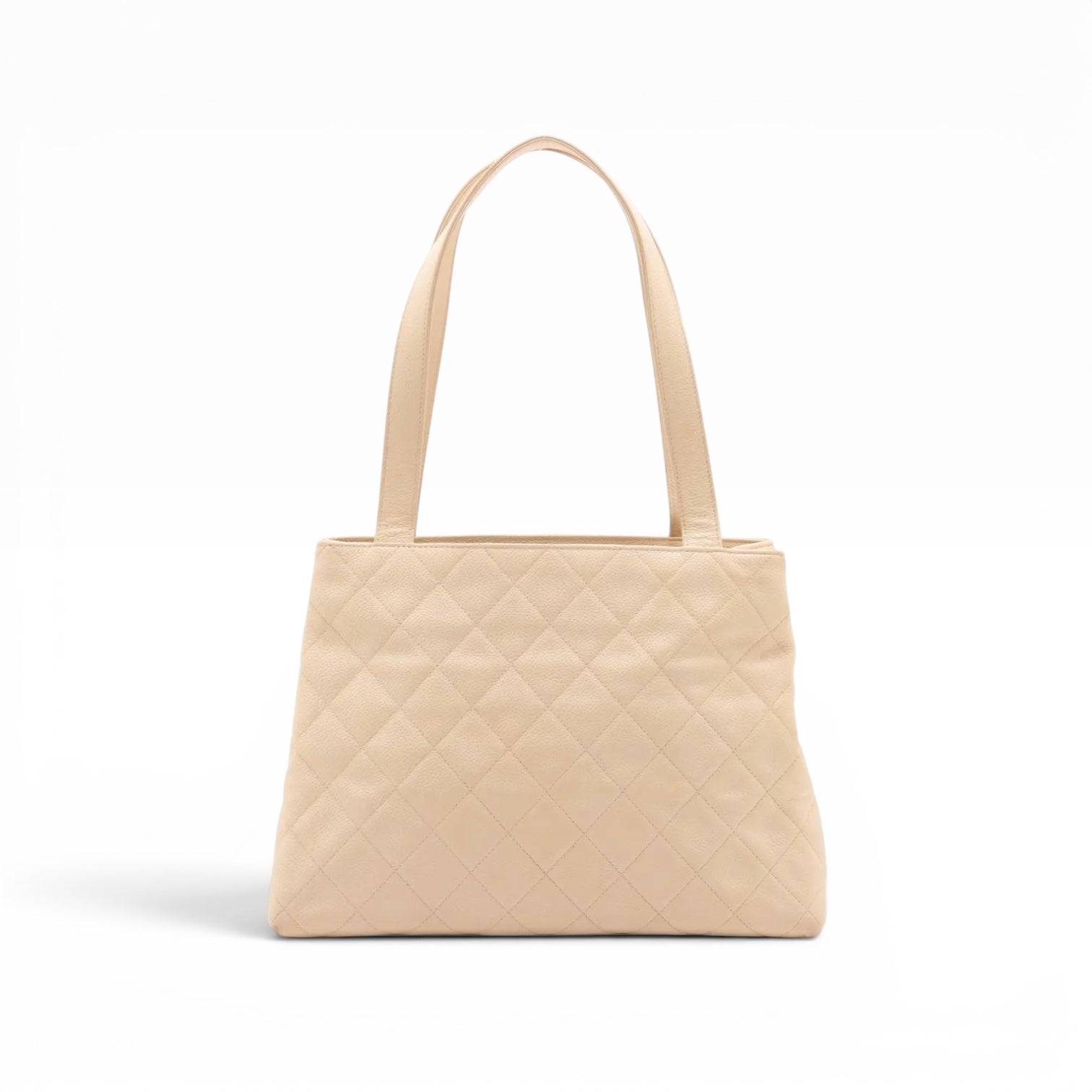 Chanel Matelasse Quilted Beige Tote Bag