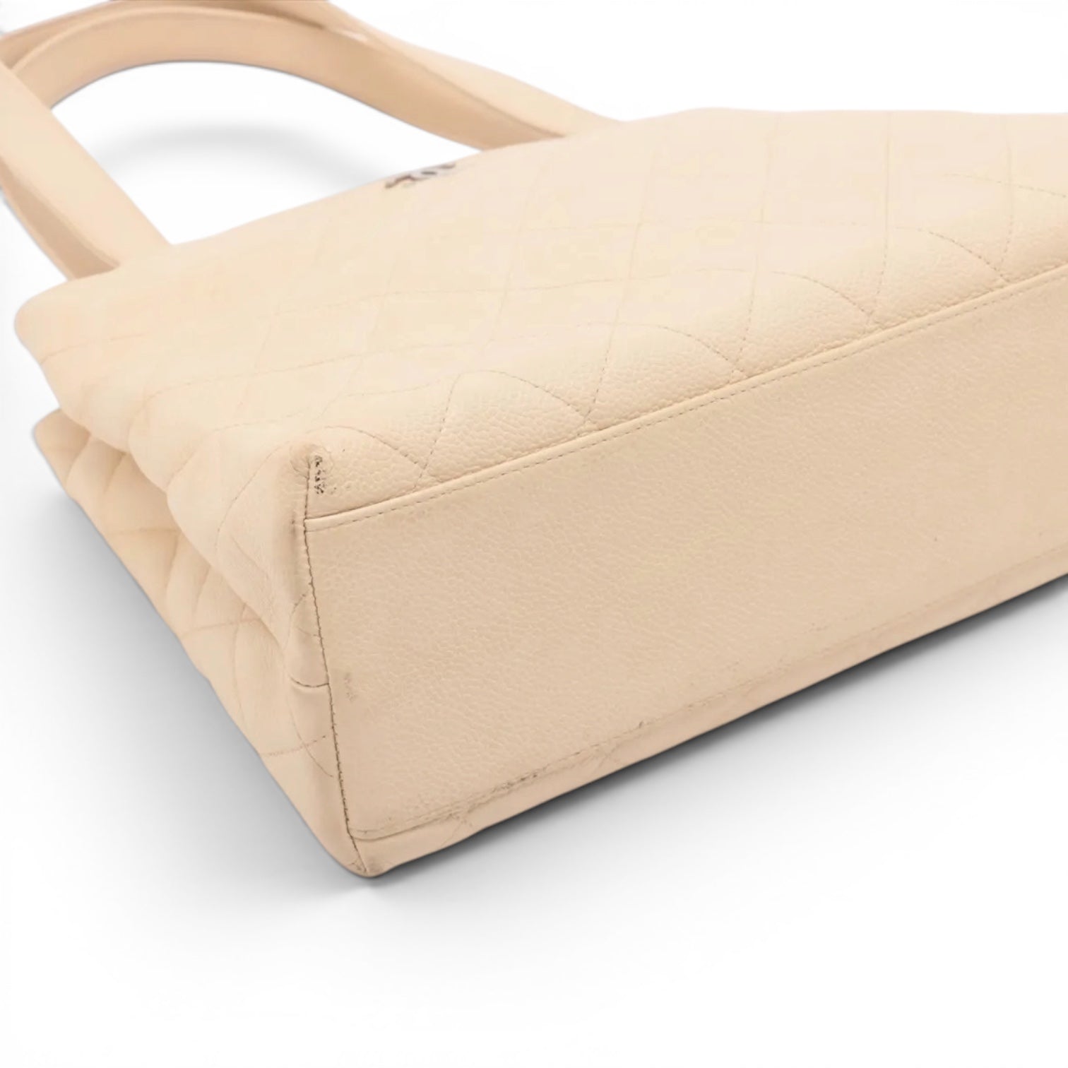 Chanel Matelasse Quilted Beige Tote Bag