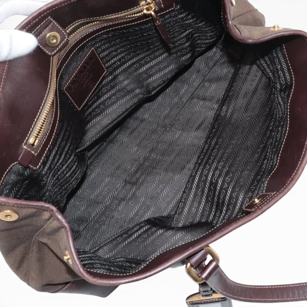 Prada Milano Jacquard Canvas Tote Bag
