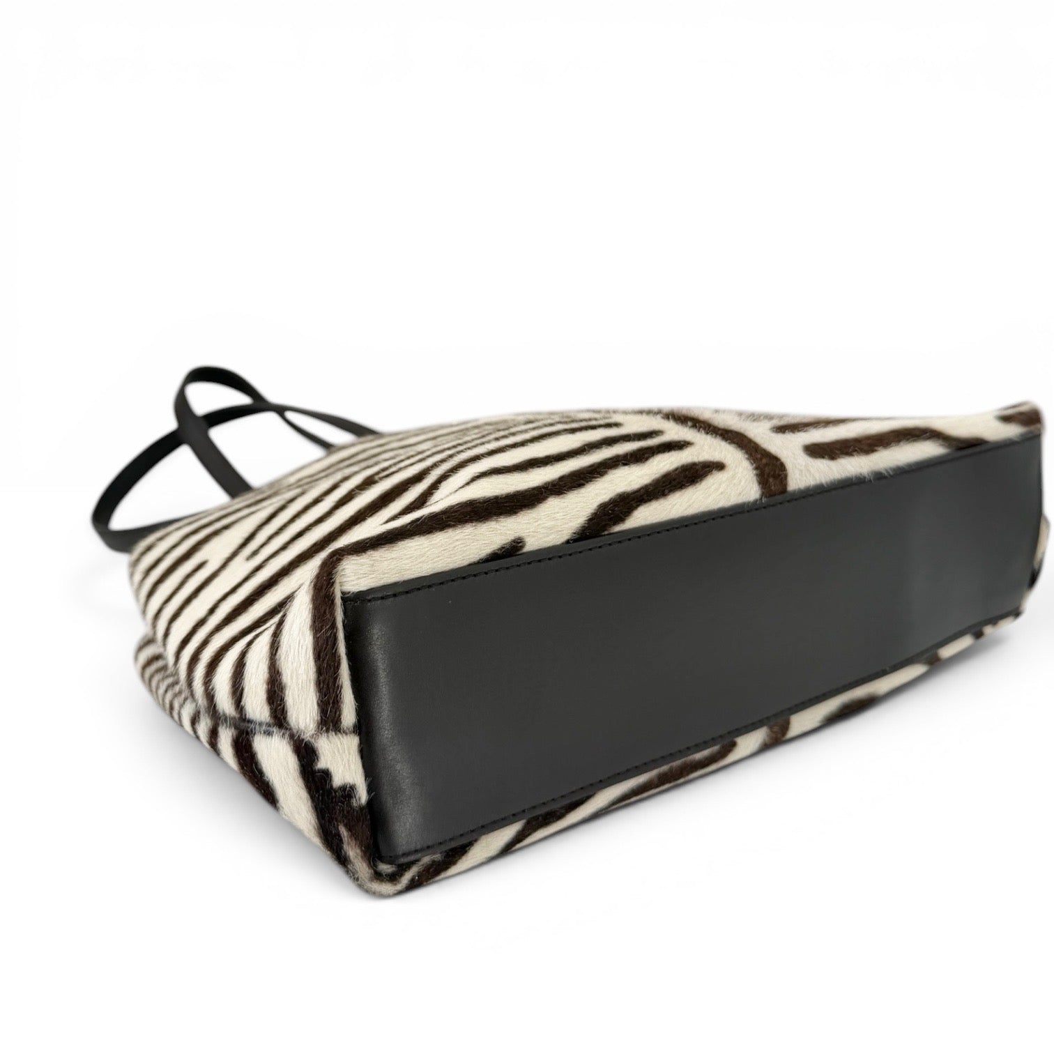 Prada Zebra Print Pony-style Calfskin Shoulder Bag