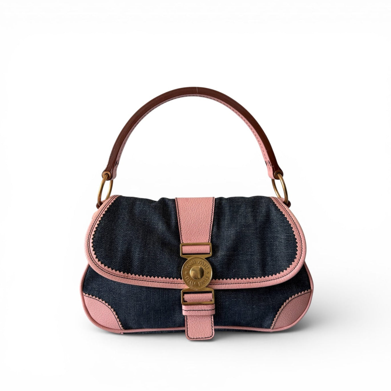 Miu Miu Denim Hobo Flap Bag