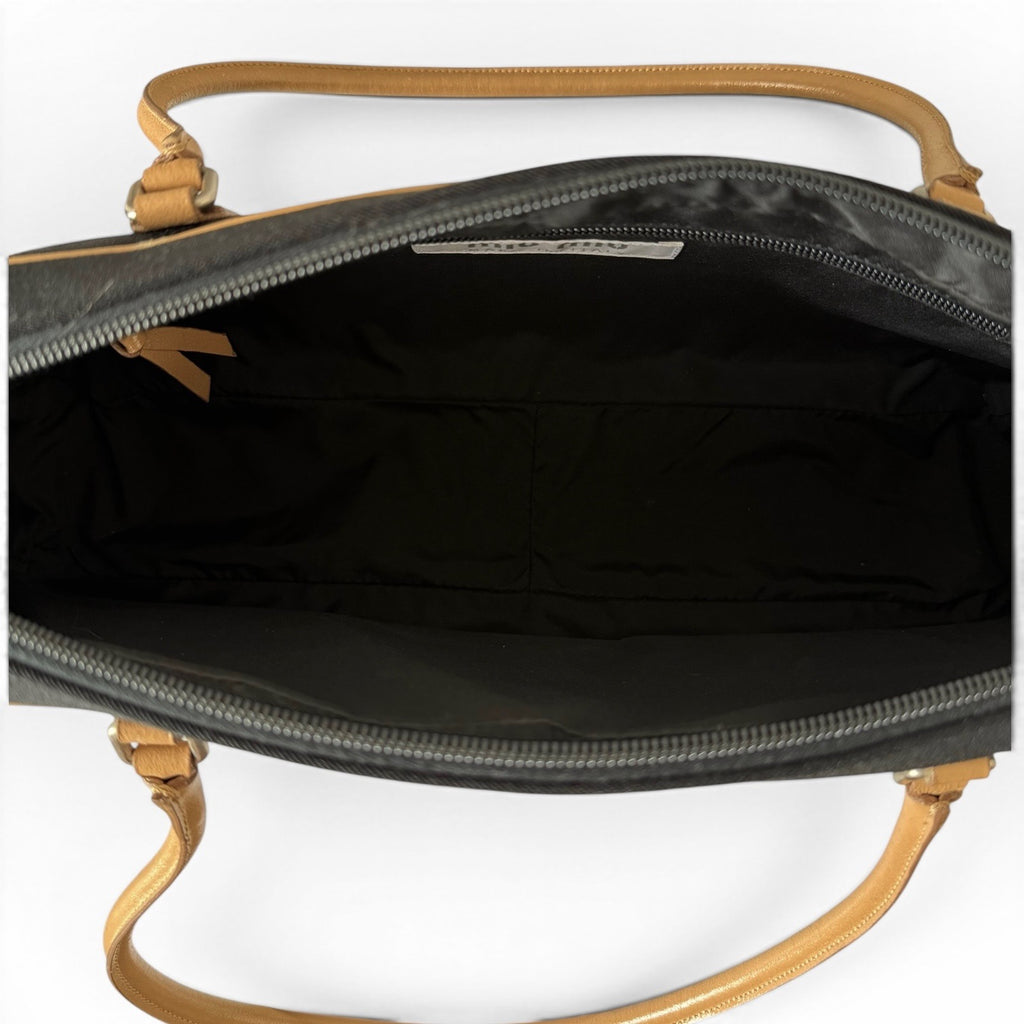 Miu Miu Gabardine Bow Shoulder Bag
