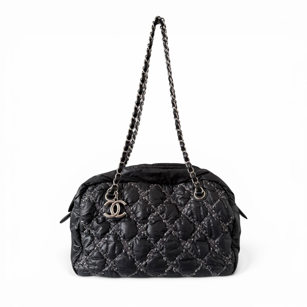 Chanel Tweed on Stitch Bowler Bag
