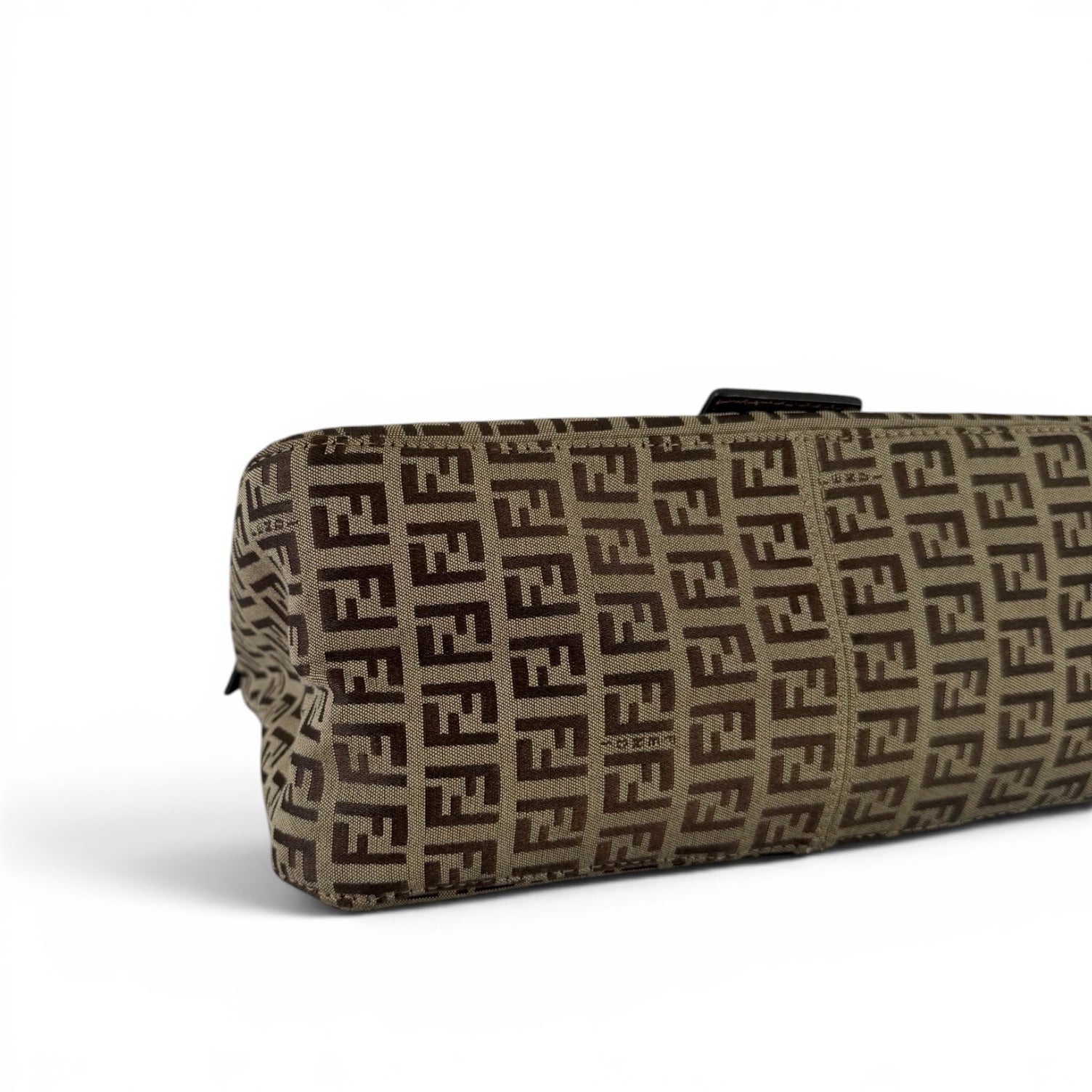 Fendi Zucchino Mama Baguette Shoulder Bag - Gold Hardware