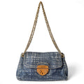 Prada Tela Tweed Flap Shoulder Bag