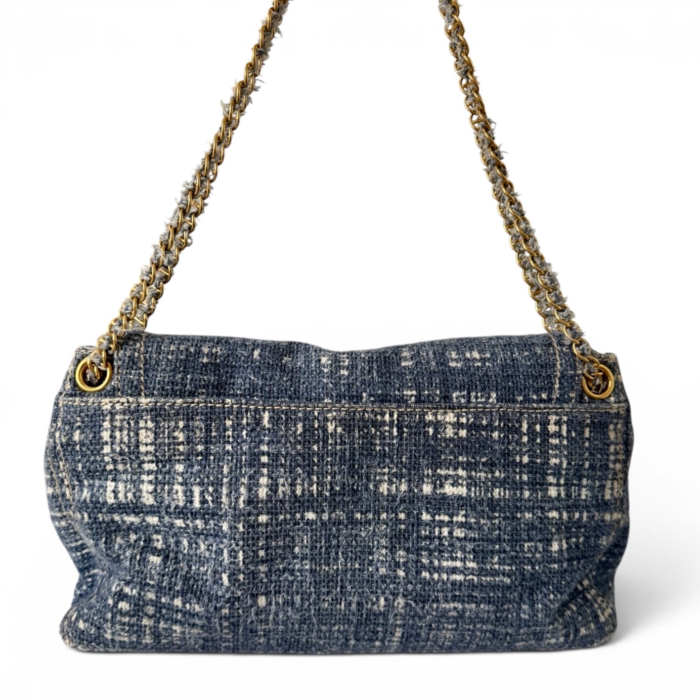 Prada Tela Tweed Flap Shoulder Bag