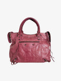 Balenciaga Classic Lambskin City Bag Pink Arena