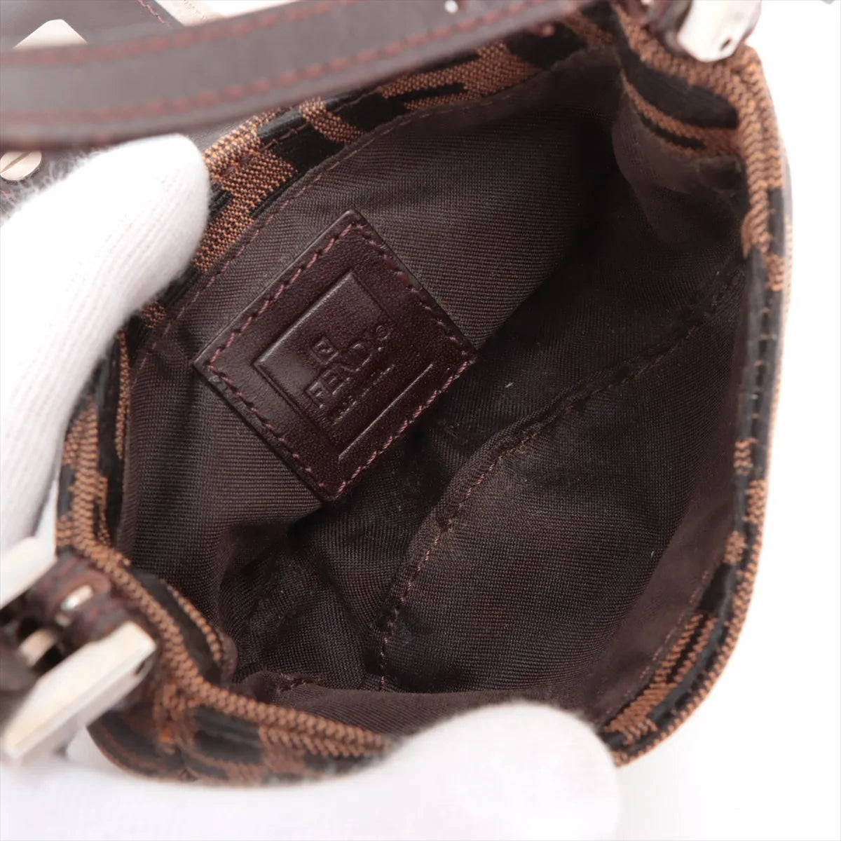 Fendi Zucca Mini Half Moon Baguette