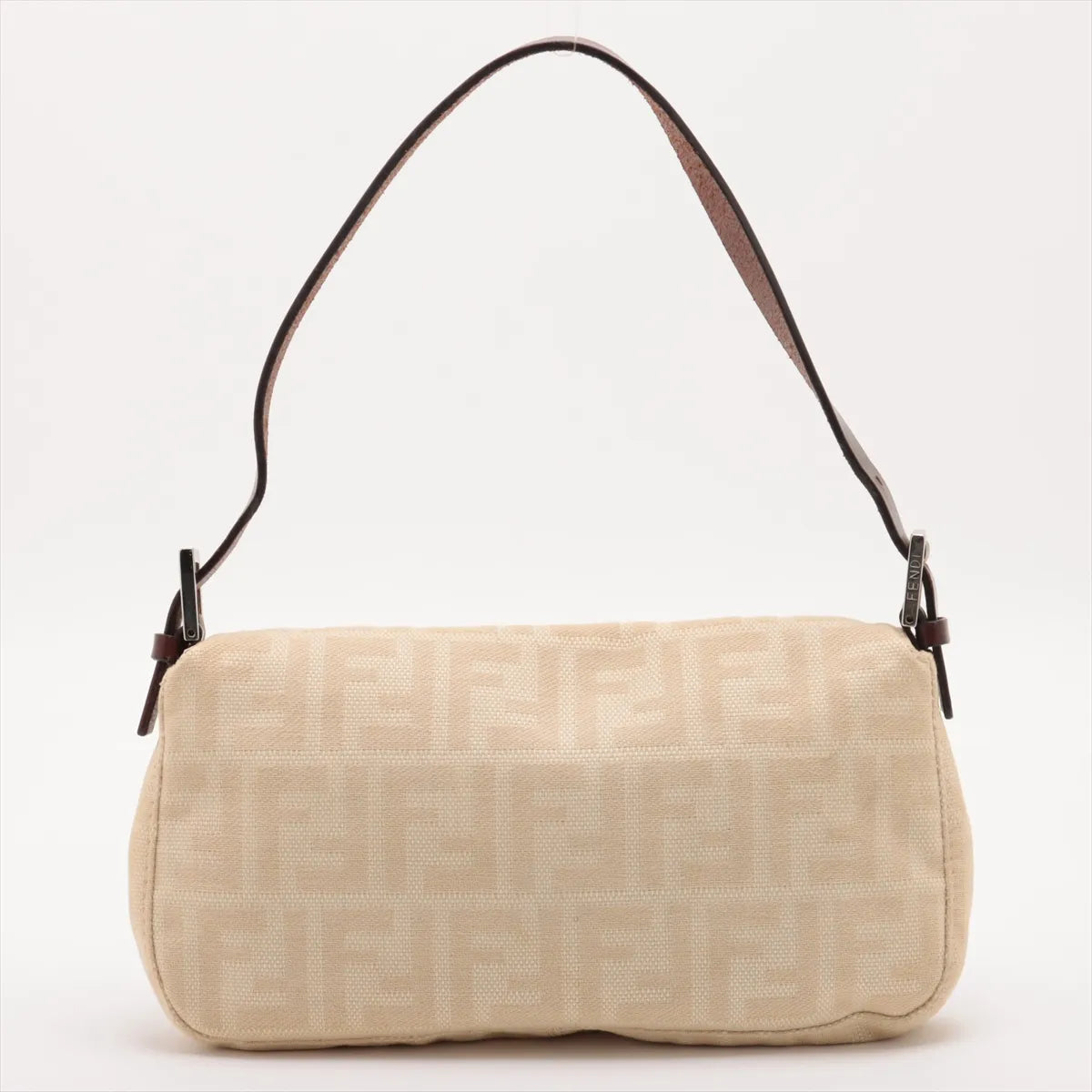 Fendi Cream Zucca FF Baguette