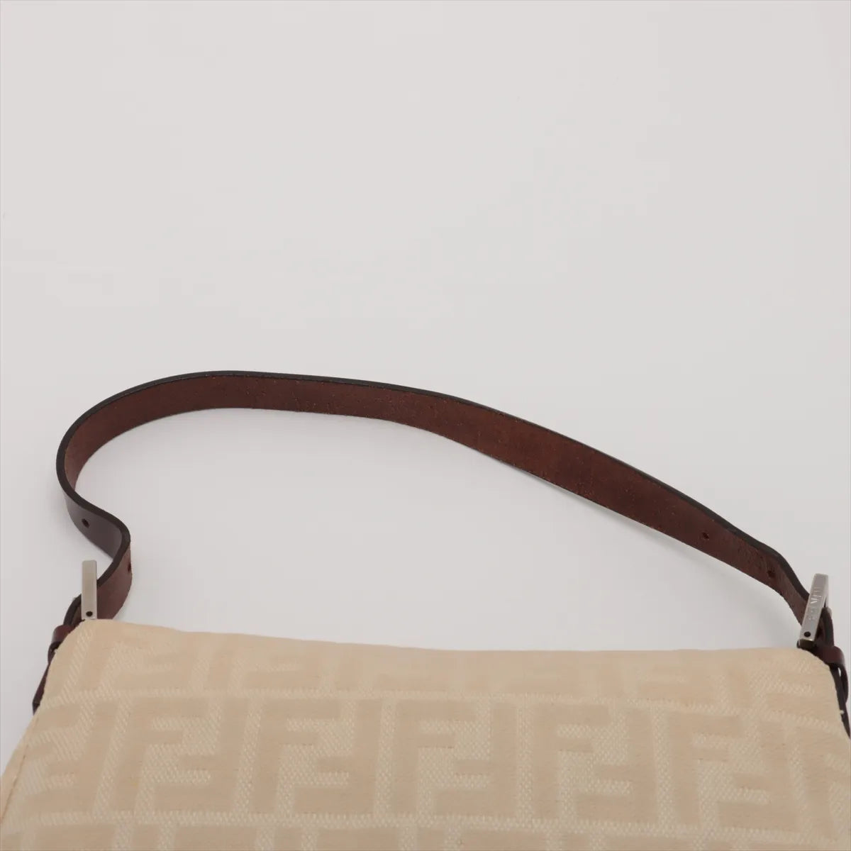 Fendi Cream Zucca FF Baguette