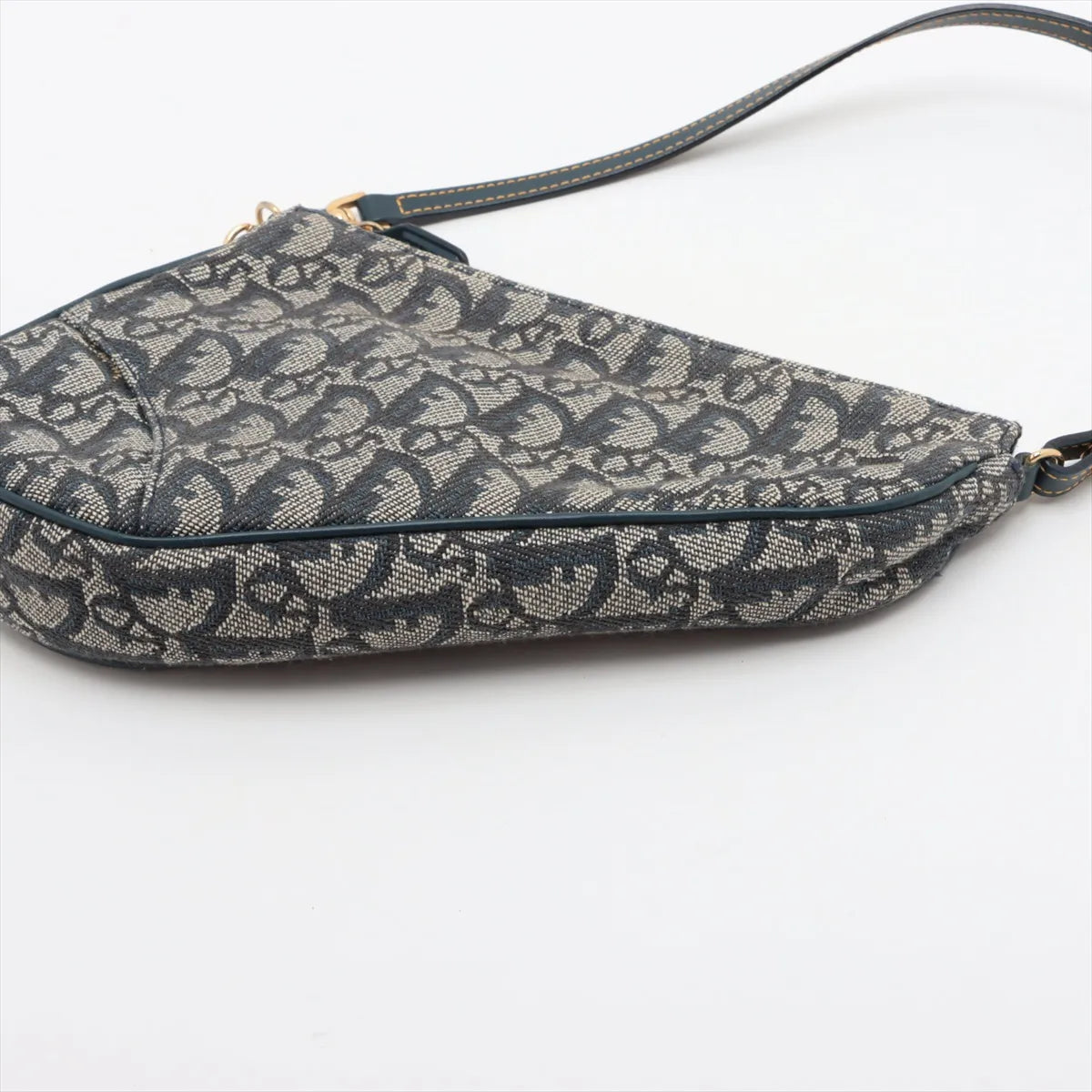 Christian Dior Navy Monogram Mini Saddle Pochette Bag