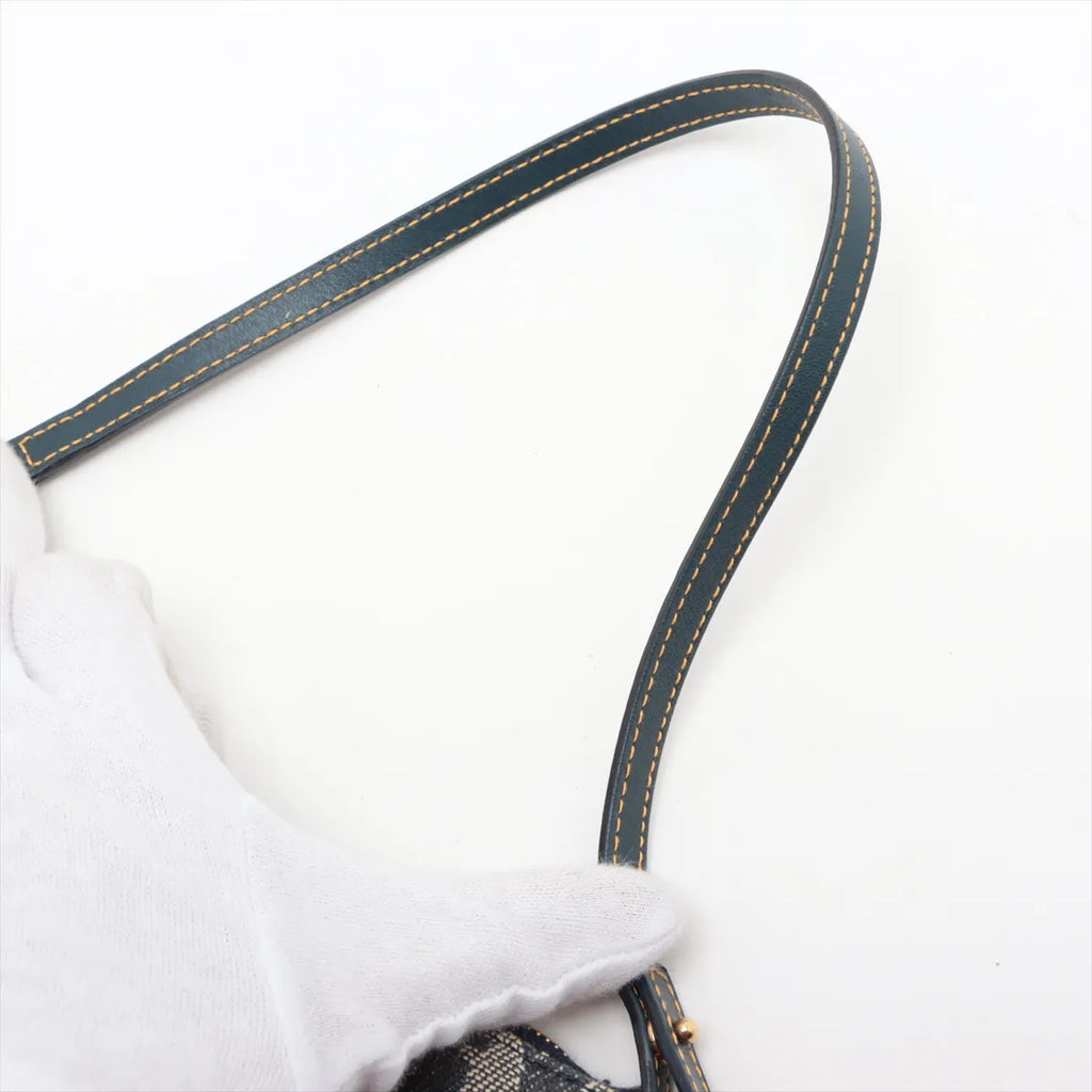 Christian Dior Navy Monogram Mini Saddle Pochette Bag