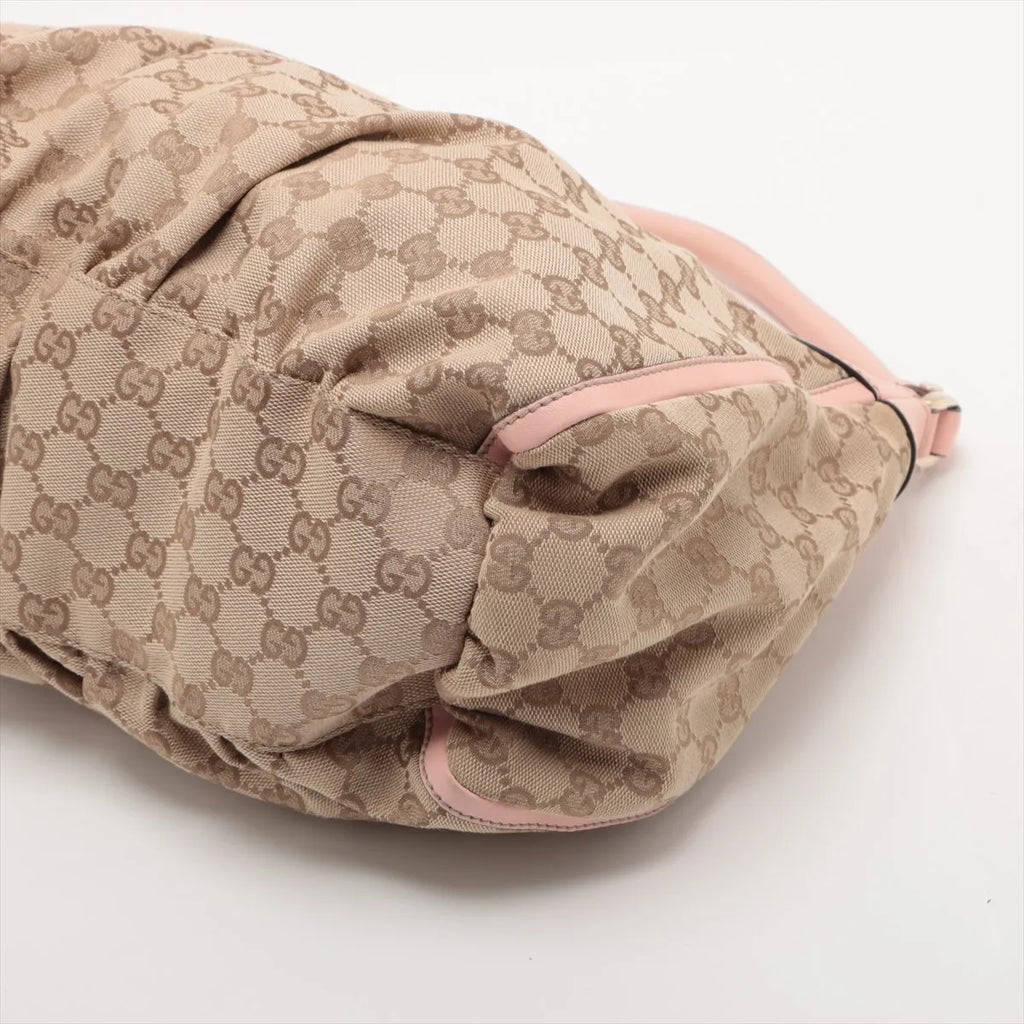 Gucci Pink GG Canvas Abbey D-Ring Hobo Bag