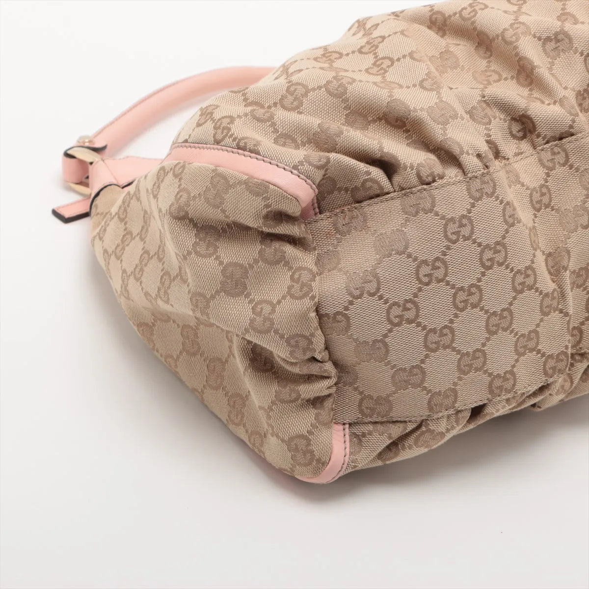 Gucci Pink GG Canvas Abbey D-Ring Hobo Bag