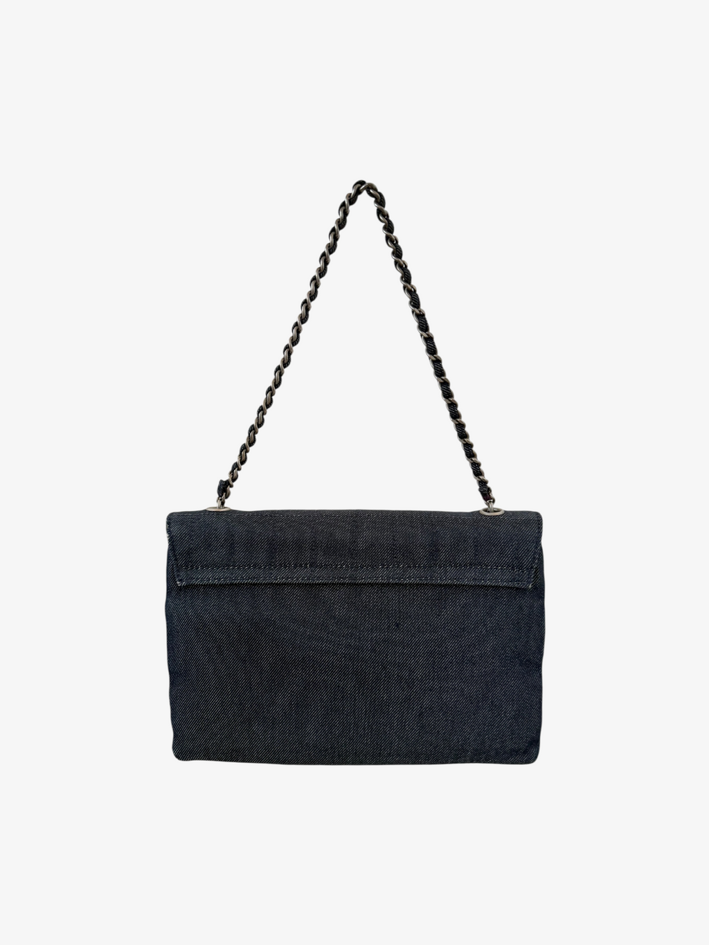 Chanel Quilted Denim Chain Shoulder Bag