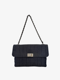 Chanel Quilted Denim Chain Shoulder Bag