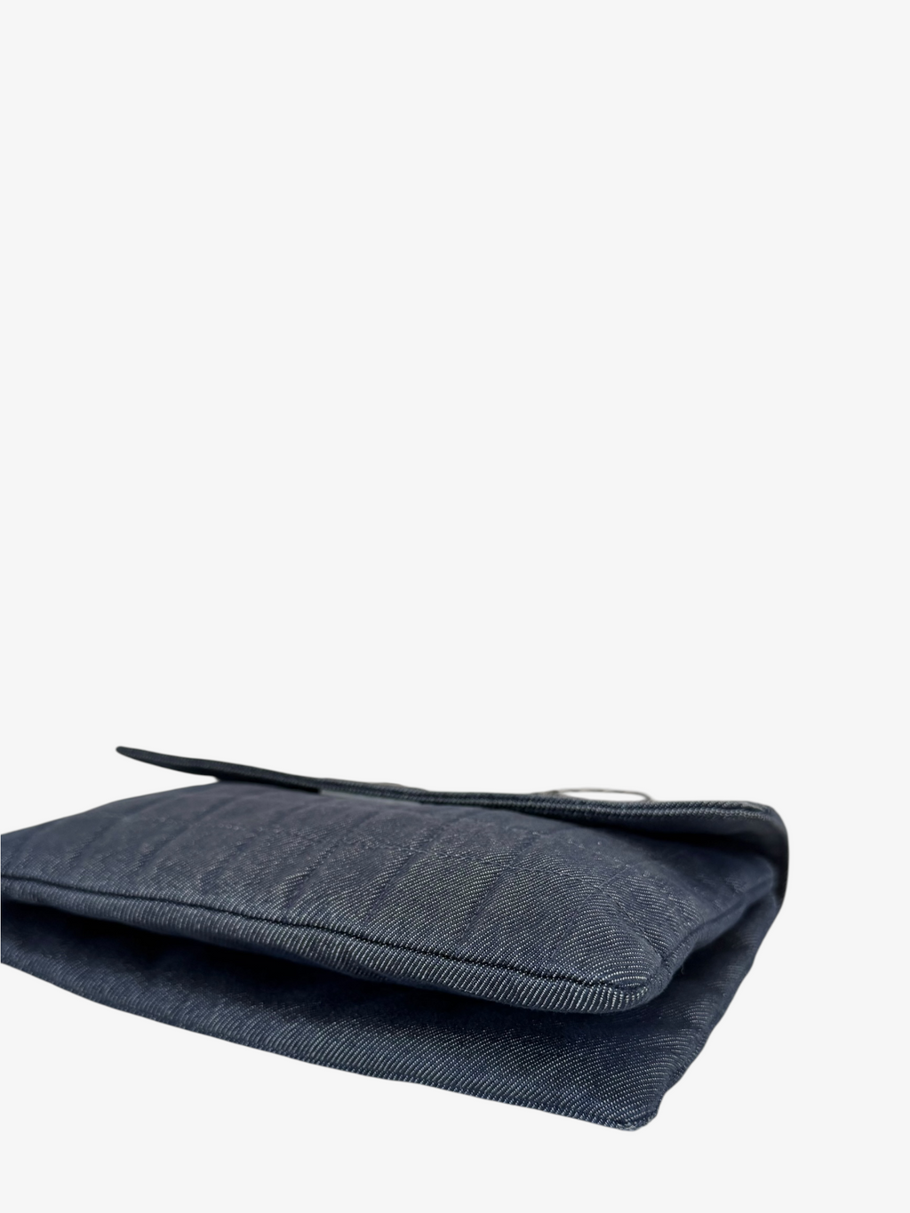 Chanel Quilted Denim Chain Shoulder Bag