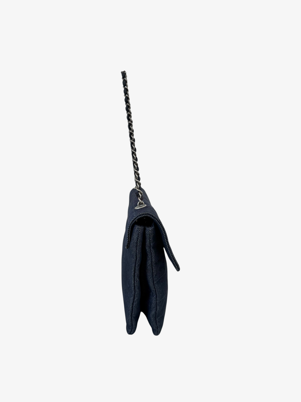 Chanel Quilted Denim Chain Shoulder Bag