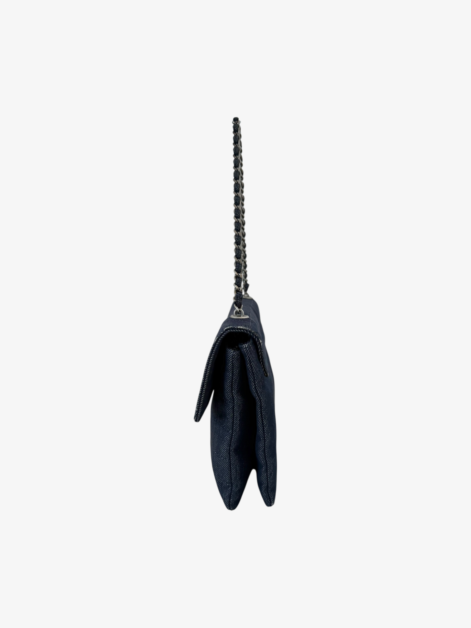Chanel Quilted Denim Chain Shoulder Bag
