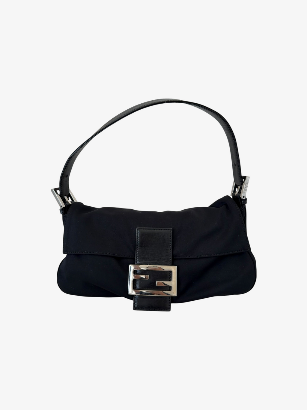 Fendi Zucca Neoprene Baguette Bag Black